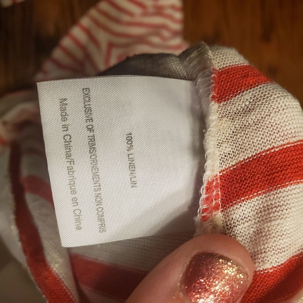 Tory Burch striped linen jerset tshirt red&white s - Picture 5 of 6
